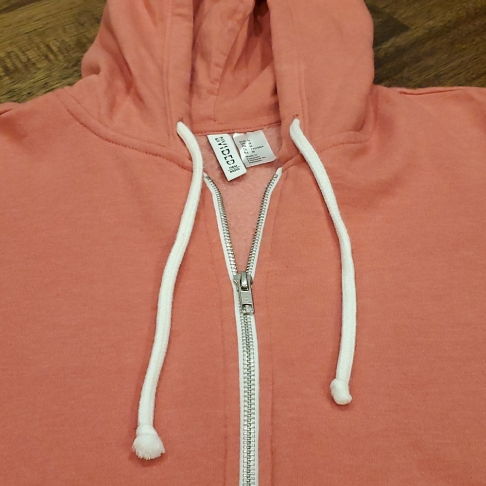 Womens Divided by H & M pink full zip sweat jacket size M - Picture 5 of 5